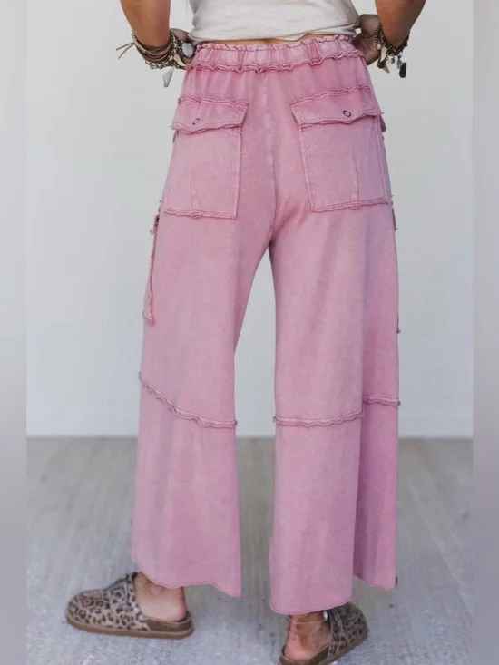 NWT EASEL FADED PLUM CARGO PANTS - Picture 2 of 7